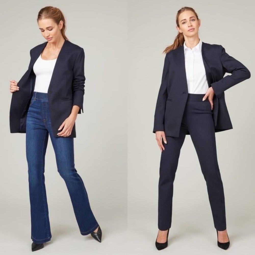 Spanx Collarless One Button Oversized Blazer - image 2